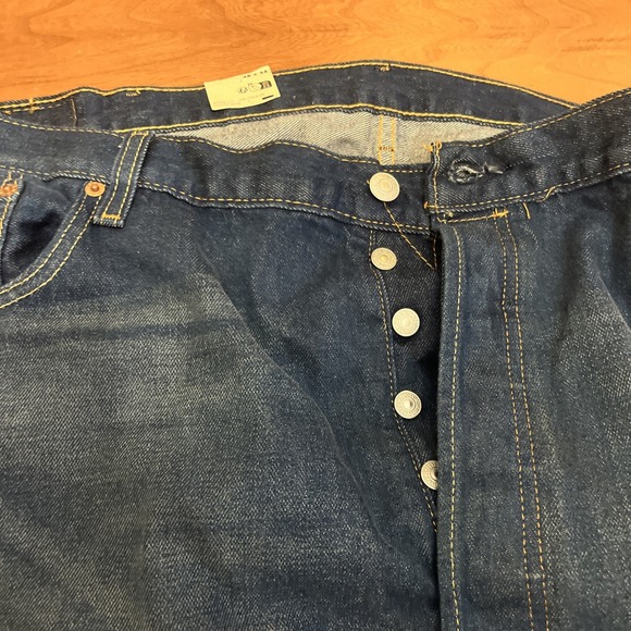 Levi's Other - Levi's 501 Jeans Mens 48x34 Blue Denim Button Fly Original Fit Stretch